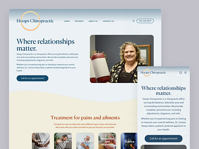 Hoops Chiropractic Website and Branding branding design development logo redesign web web design