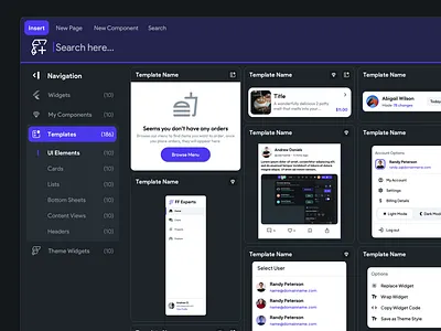 (WIP) Command Palette in FlutterFlow command palette design flutterflow navigation no code nocode search side nav widget panel