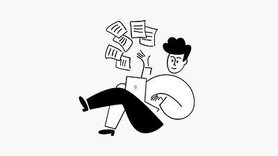 No more paperwork branding illustration vector