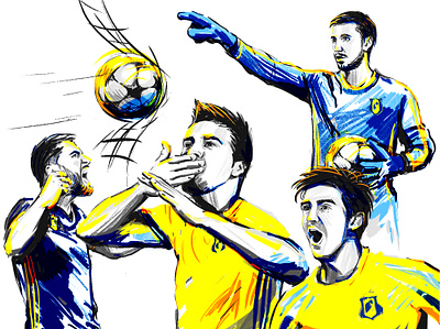 FC Rostov (2016) azmun fc rostov football gatcan illustration noboa portrait poster soccer sports