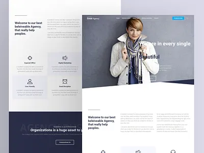 Agency Website UI Design branding design graphic design illustration logo ui ui ux design ux design website website design
