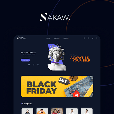 Sakaw cloth website design branding design ui ux