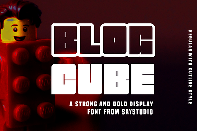 Blog Cube - Display Typeface black bold display font sans sans serif strong type