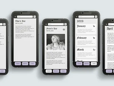 Calendar App calendar days design figma ui