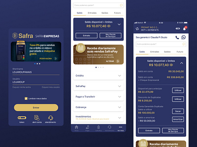 Safra Companies app app product design ui ux