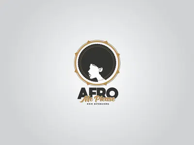 AFRO Me Please Logo afro logo hair products logo logo creationh