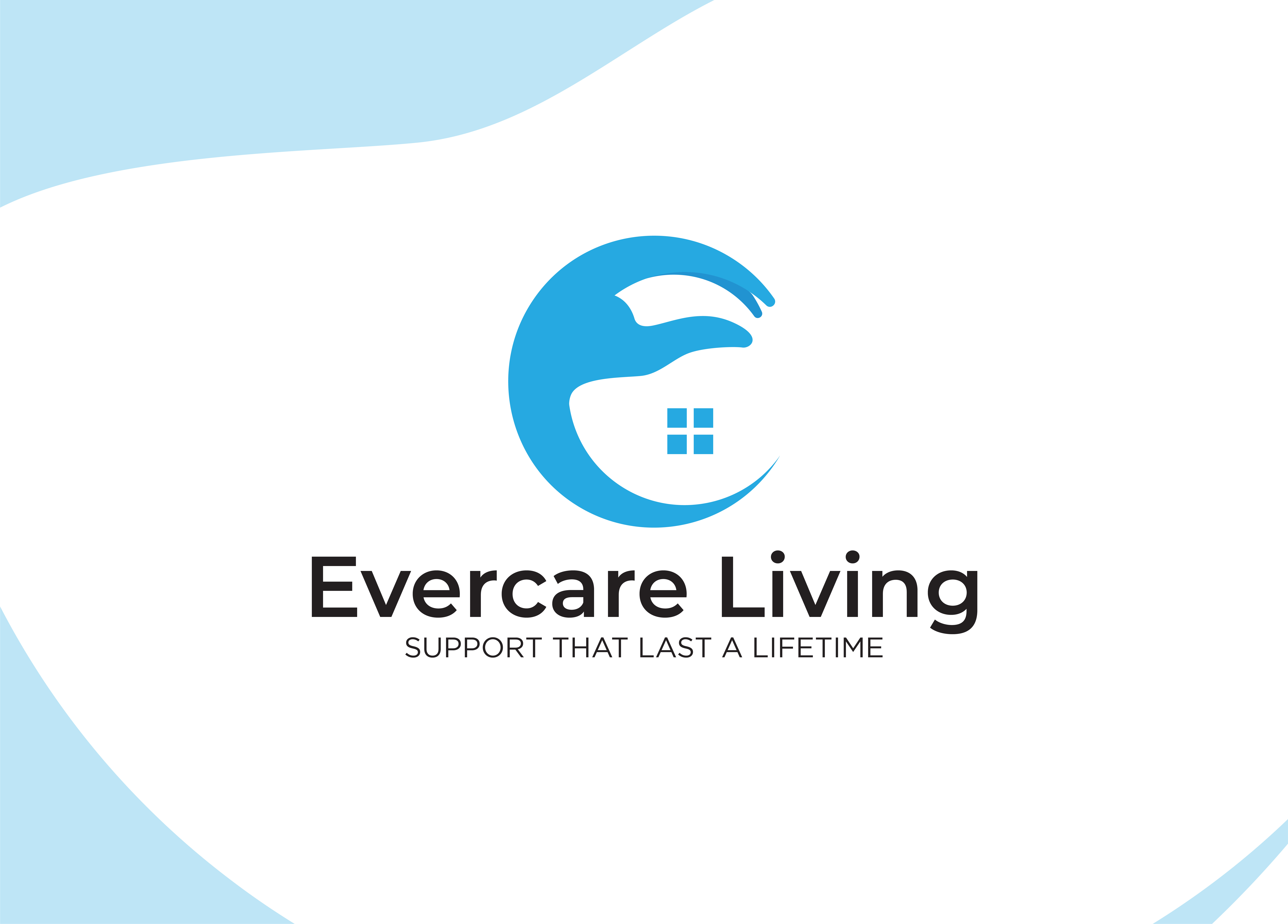 Evercare Living logo design | Care Home Logo | DesignoFly care home logo evercare living logo design logo design ai logo design ai generator