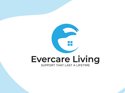 Evercare Living logo design | Care Home Logo | DesignoFly care home logo evercare living logo design logo design ai logo design ai generator