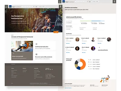 Itaú Patrimonial Planning product design site ui