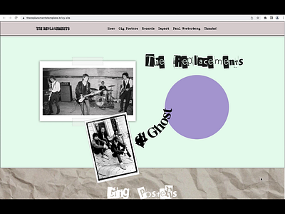The Replacements (Band) - Fan Site animation branding design graphic design ui ux web design