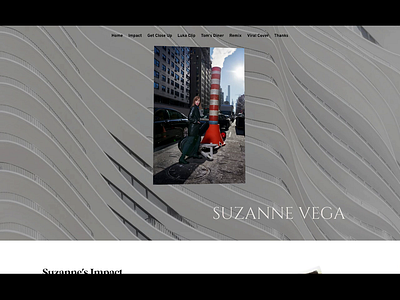 Suzanne Vega - Fan Site animation branding design graphic design ui ux web design