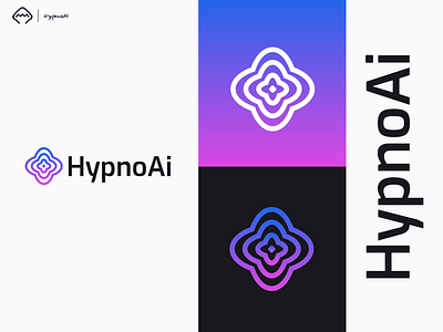 HypnoAi | Timeless Flat Logo ai branding design flat gradient graphic design logo logos modern startup timeless ui vector