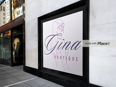 External banner for Gina Boutique advertising branding design graphic design marketing