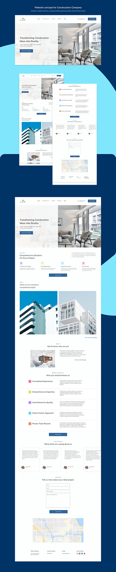 Construction Company website landing page ui architecture website ui construction company website construction landing page ui construction website design design landing page ui ui uiux ux website