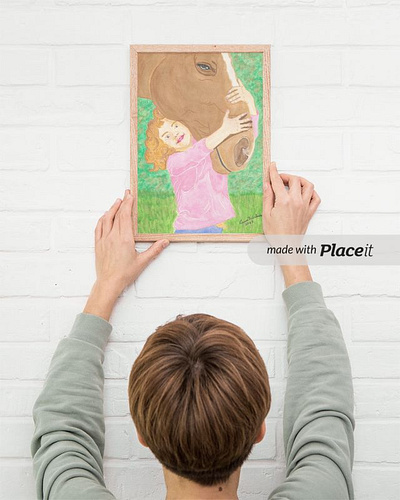 Watercolor Painting - Artwork - Girl with her Horse artwork design girl horse painting watercolor