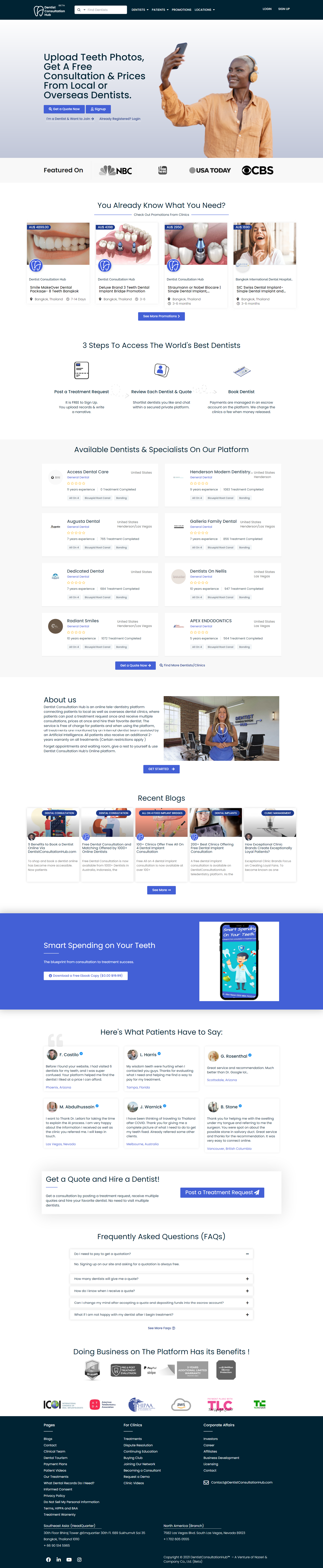 Dentist Consultation Website dentist website elementor ui website wordpress