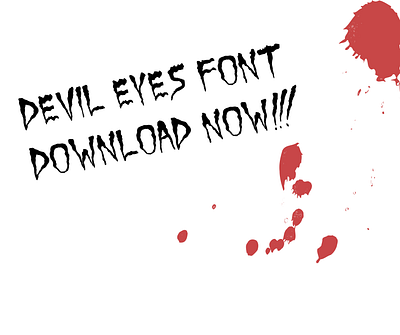 DEVIL EYES FONT / INSPIRED BY THE OG NECKFACE 9cholz font typeface