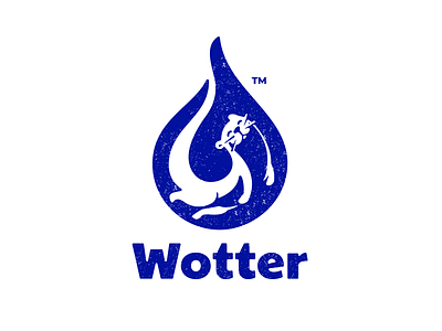 water + otter brand branding design graphic design illustration logo logodesign logodesigns ui vector