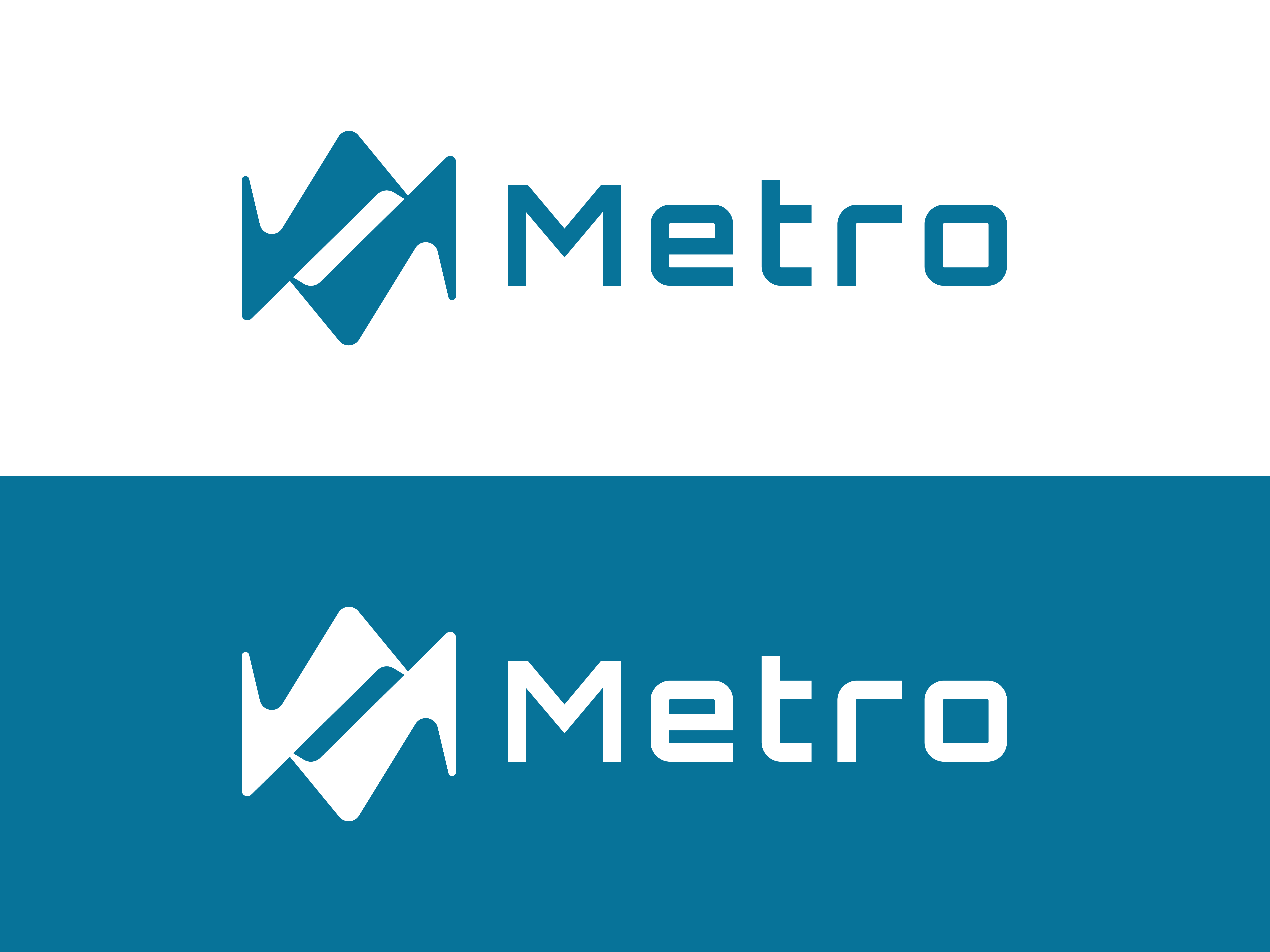 Metro city modern logo designs simple Royalty Free Vector
