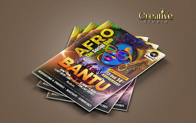 AFRO Music Event Party Flyer Design ad advertising afro amazing banner creative design elegant event eyecatching flyer graphic design highquality music party post poster print social media post unique