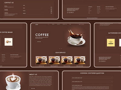 coffee landing page design coffee landingpage typography ui uidesign user interface