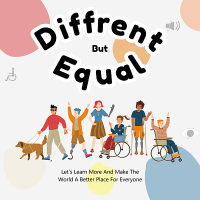 Disability day Poster disability disable equal figma poster ui ux wheelchair