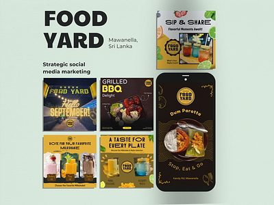Strategic social media marketing for Food Yard, Sri Lanka. branding design designer graphic design graphic designer
