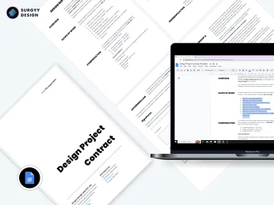 Design Contract Template for Freelancers & Agencies branding contract template design contract document design ui