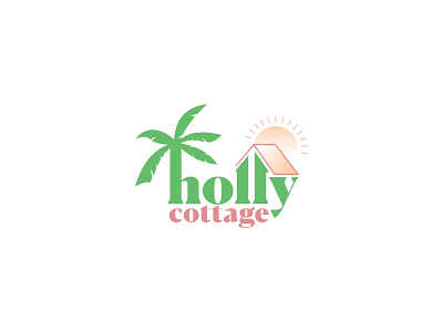 Holly Cottage Logo Idea branding cottage design graphic design home identity illustration logo logotype typography