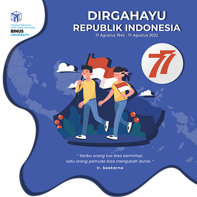 Independence Day of Indonesia - 77 Year animation graphic design