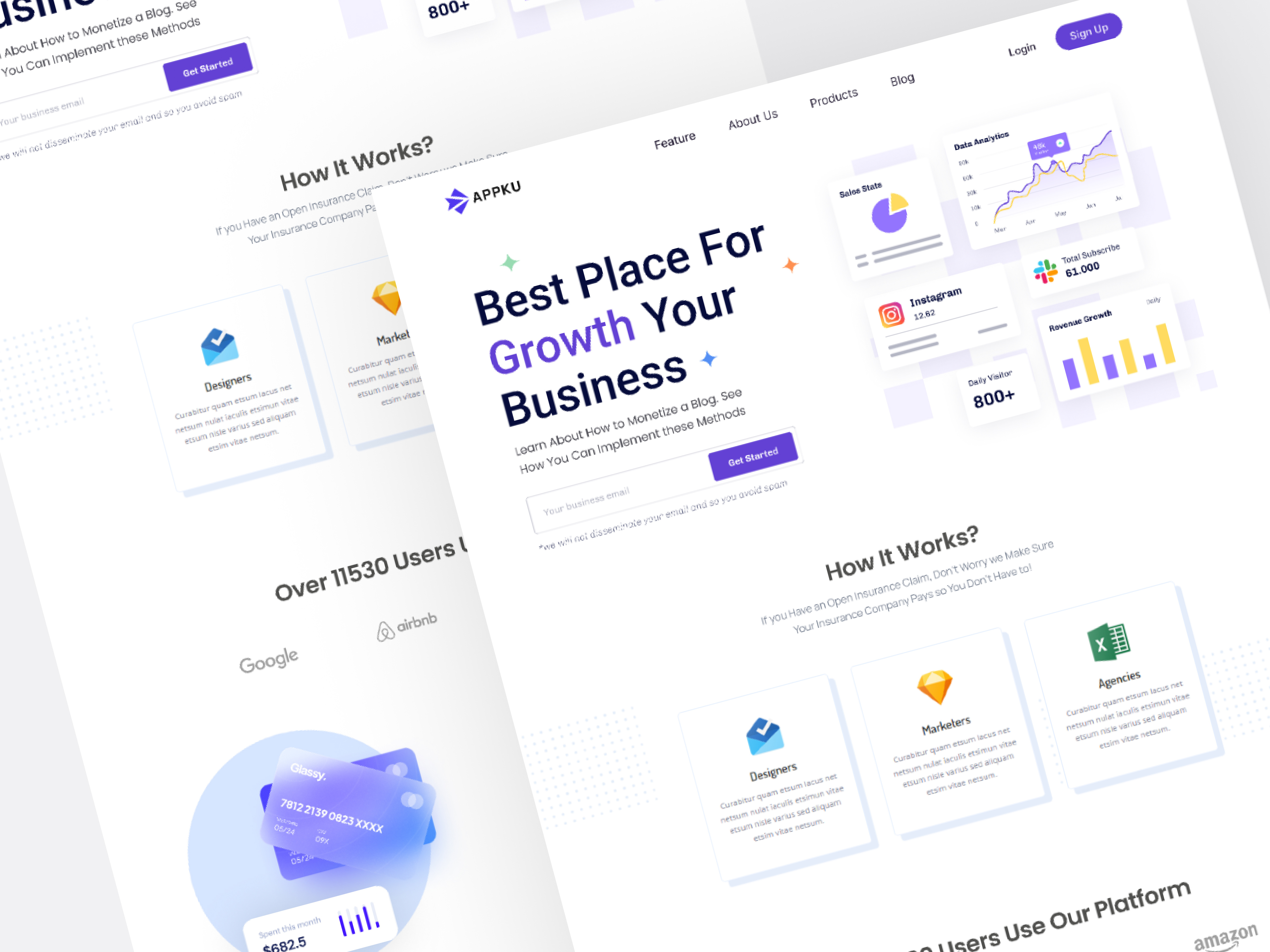 Saas Analytic Sales Landing Page Design analytic b2b business design hero hero section homepage landing page product saas saas landing page saas website sales ui ux web design webflow webflow design website