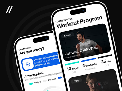 Fitness Mobile iOS App android animation app design dashboard design fitness app interface ios mobile mobile app mobile ui motion design motion graphics purrweb sport ui ux vfx workout