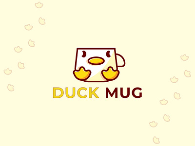 Duck Mug branding combination logo design duck logo duck mug logo dug mug graphic design illustration logo mug logo vector