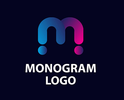 Monogram M logo branding design graphic design illustration letter logo letterm logo mlogo monogram logo typography vector