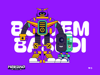 Boltem and Basboi badge cartoon character design design illustration logo vector