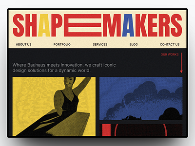 Shapemakers - Design Agency Website agency bauhaus branding design design agency design studio graphic design landing page portfolio ui web design website