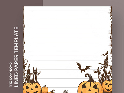 Halloween Writing Paper Free Google Docs Template docs document free google docs templates free template free template google docs google google docs halloween handwriting lined lined paper notepaper paper print printing pumpkin template templates word writing