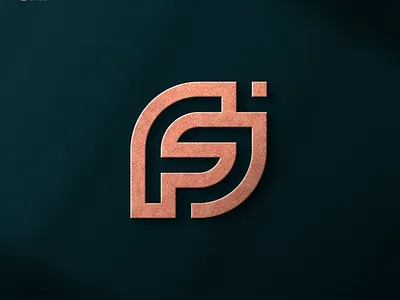 Monogram FJ Logo Design art awesome branding design design logo designer dubai enwirto graphic design icon letter lettering logo logos minimal monogram