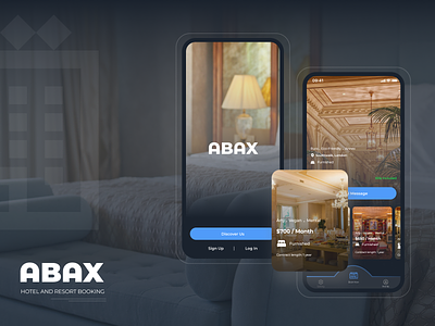 Abax Hotel Booking Mobile App accommodationapp app booking branding design graphic design hospitality hotel booking ui mobileappdesign reservationapp roombooking searchhotels travelapp ui ui design uiuxdesign user interface userexperience vacationapp