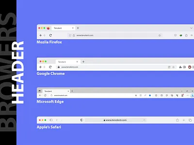 Web Browsers Header Design branding browser design graphic design header header ui illustration tenolent tenolent blogger template ui web design