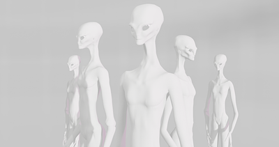 Real ETs: Z-Neel 3d alien blender extraterrstrial graphic design noai positive et real ets: z neel