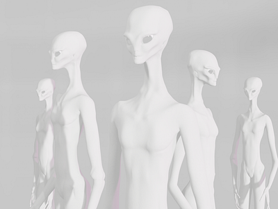 3D Design of real ETspecies 3d alien blender extraterrstrial graphic design noai positive et real ets: z neel
