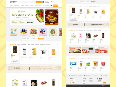 GROCERY branding e commerce grocery grocery web designe protodesignetype retail ui ui ux designe ux web site wireframe