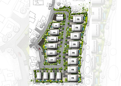 Architectural Masterplan Rendering, Dubai architecture architecture illustration conceptdesign design handdrawn illustration masterplan photoshop siteplan sketch