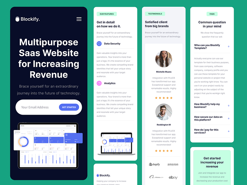 Saas Mobile Landing Page | Freebie design landing page mobile app saas landing page saas mobile saas mobile landing page software landing page ui user interface web design