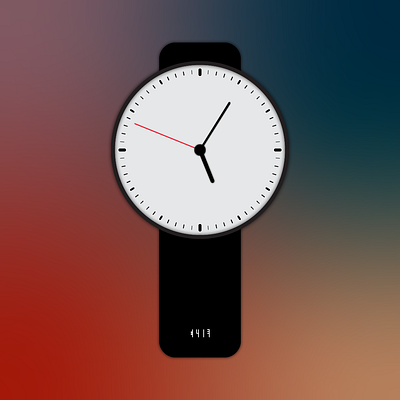 Minimalist Clock graphic design minimal modern vector