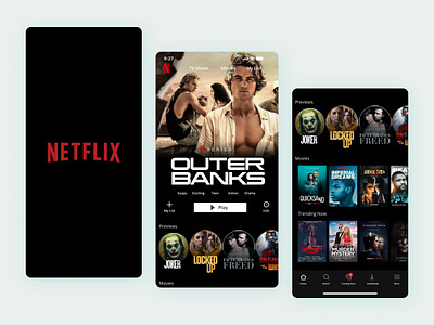 Netflix screen design II app branding design figm typography ui ux