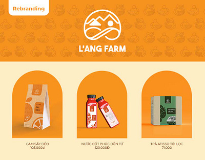 L'ANGFARM - Agricultural Retail Rebranding | Brand identity brand design brand identity brand mark branding branding agency food packaging illustration fruit label design new brand identity packaging design packaging ideas rebrand rebranding rebranding design redesign redesign logo repackaging snack packaging vector art vietnam