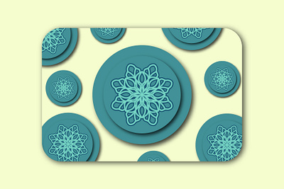 Mandala ornament 3D Seamless pattern graphic design mandala pattern repeat seamless graphic art svg