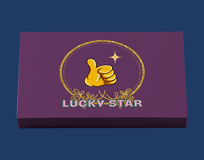 Lucky Star - Box Packaging Design box colors design frame gold graphic design icon label logo mockup package packaging product product design purple star text thumb typography violet